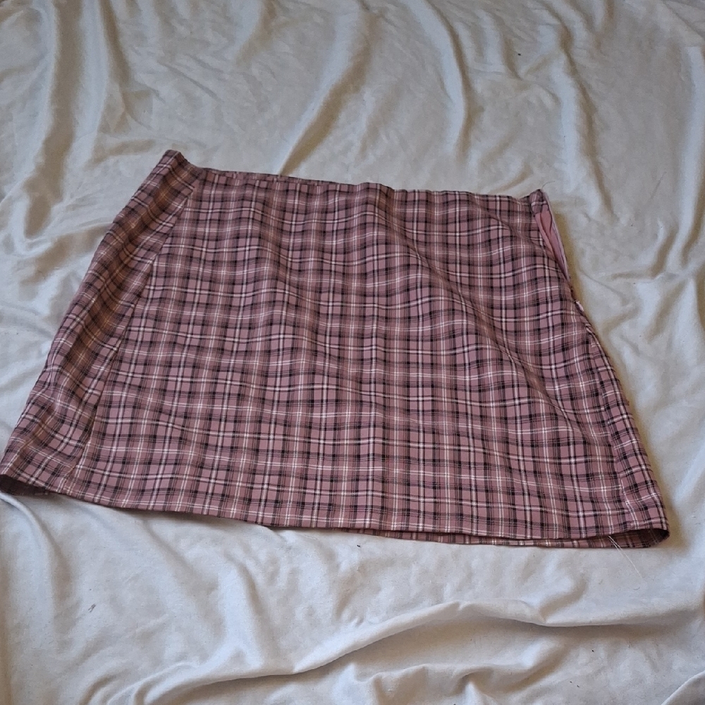 Plaid Pink Mini Skirt
